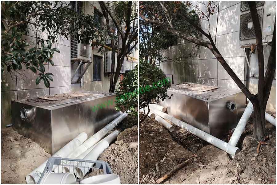 隔油池安裝現場及産品參數